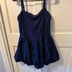 Aerie Navy Blue Strappy Bubble Dress